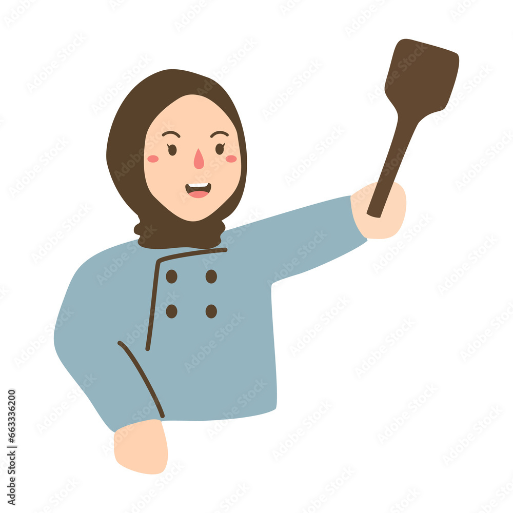 chef cooks in uniform with kitchen utensils chef cooks in uniform with kitchen utensils