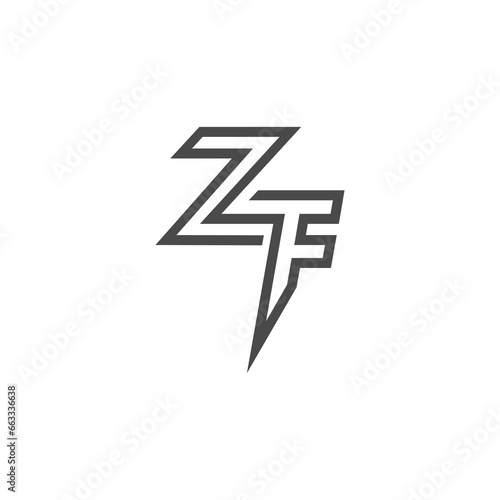 Free Download The monogram is the letter Z and F. Elegant and outline. - GFXLoad