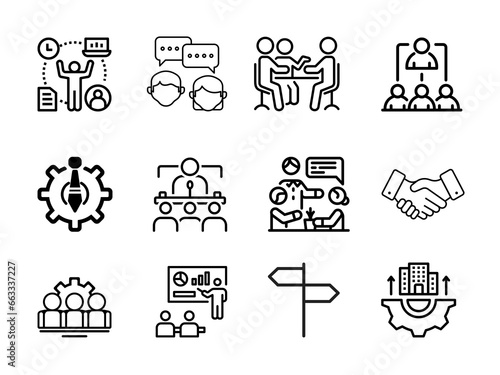 Icon manager perkantoran illustration vector 
