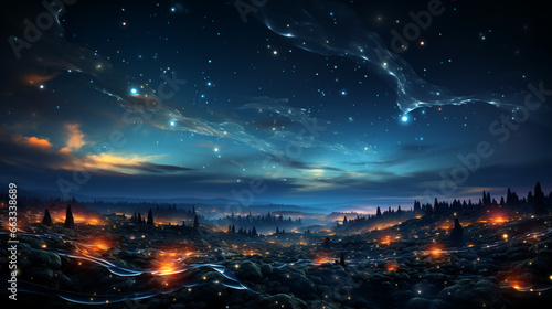 abstract cosmic perspective with landscapes and stars background 16 9 widescreen wallpapers