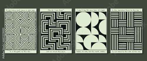 Pastel Geometric Posters Set