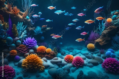 coral reef and fishes generative AI tool
