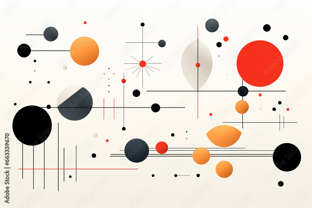 Abstract colorful geometric background with shapes circles and dots. Vector illustration for your design Abstract colorful geometric background with shapes circles and dots. Vector illustration for your design