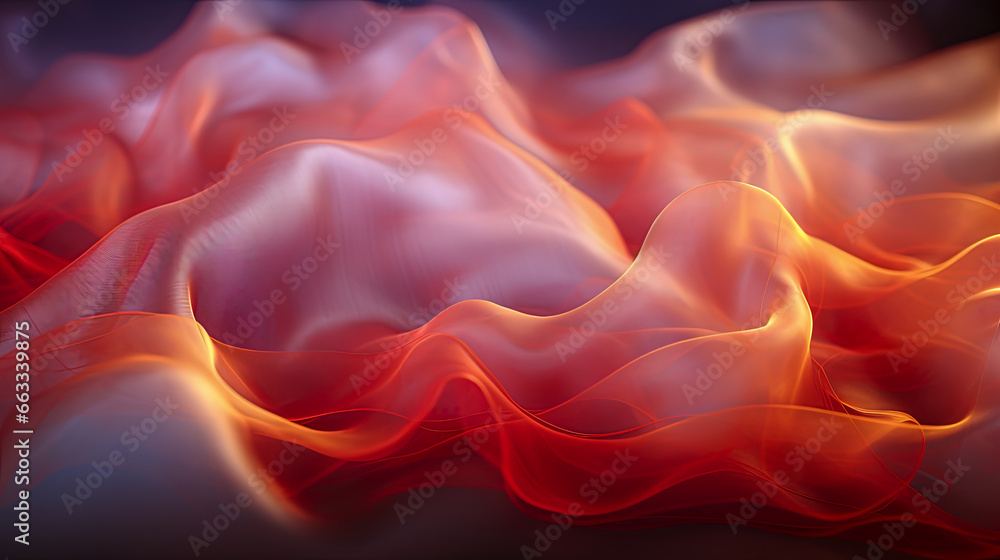 Obraz premium Luminous 3D Waves, Digital Abstracts, Backdrop, Wallpaper