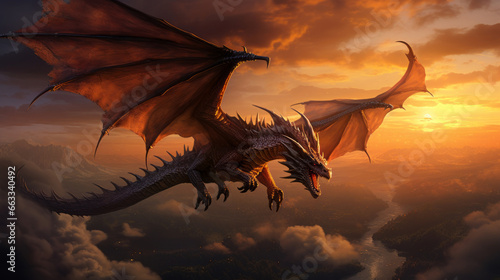 dragon flying in the sky