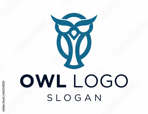 Logo about Owl created using the CorelDraw application. on a white background. photo