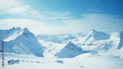 雪山の絵