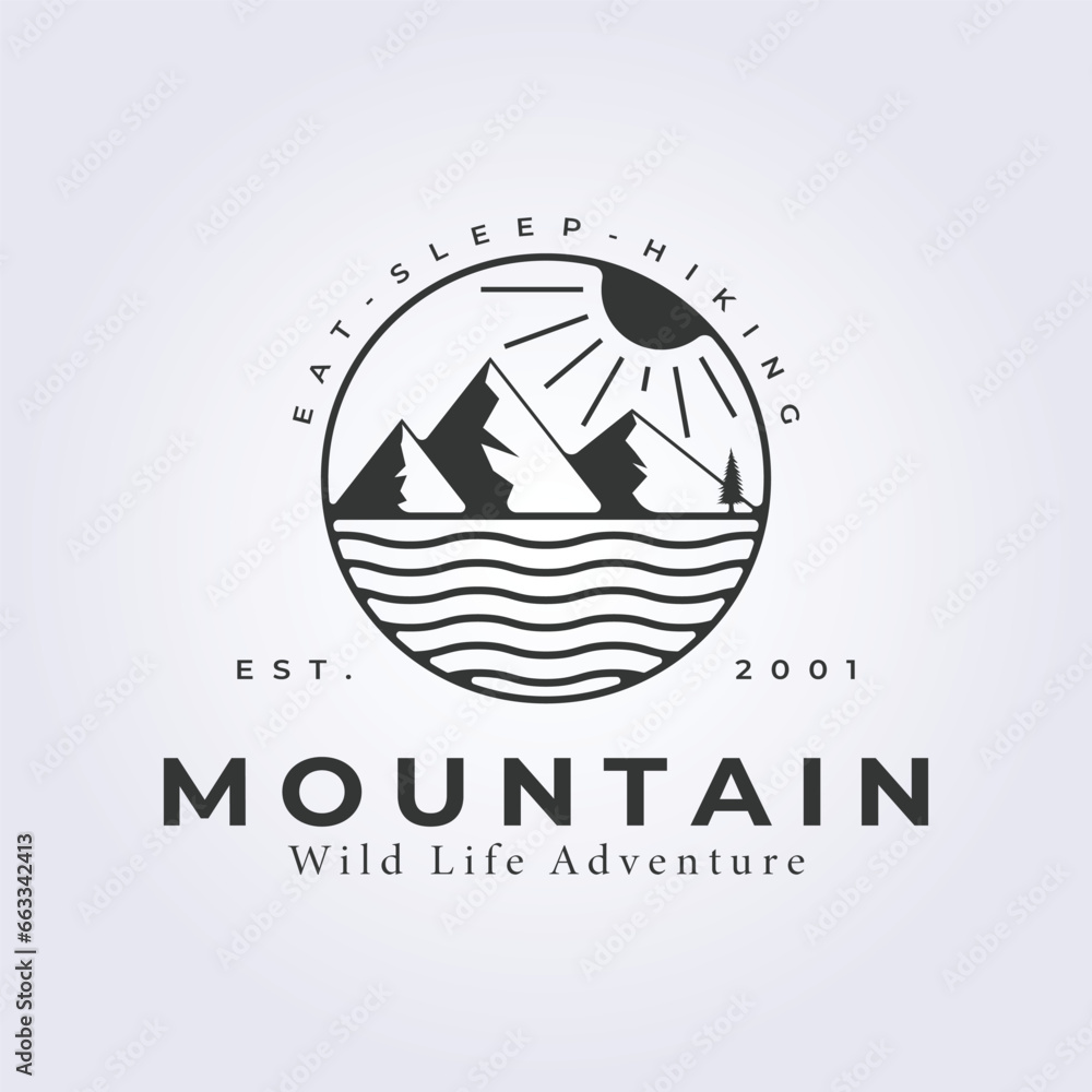 badge mountain logo vector, adventure outdoor pins icon vector illustration design badge mountain logo vector, adventure outdoor pins icon vector illustration design