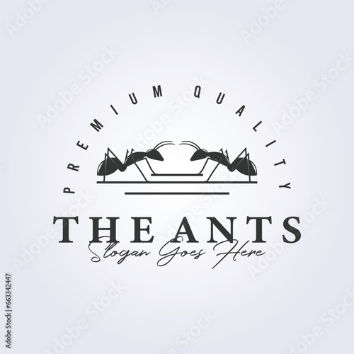 the ants logo, couple ant icon symbol vector illustration design
