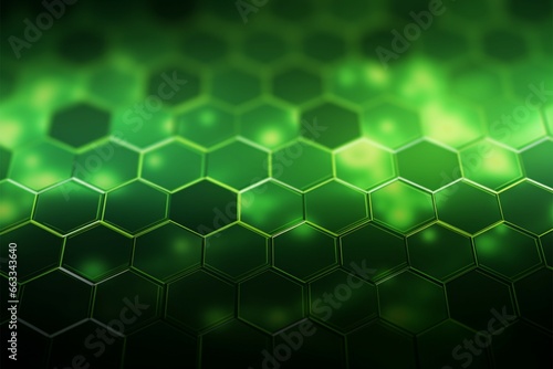 Abstract networking A green honeycomb lattice creates a vibrant digital backdrop