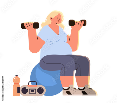 happy pregnant woman future mom doing physical exercises with dumbbells pregnancy motherhood expectation healthy lifestyle concept