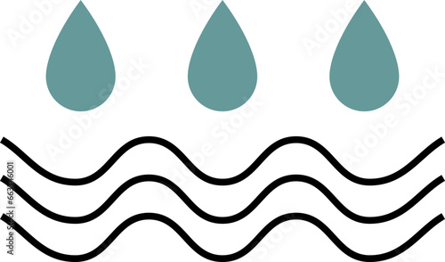 Water drop line icon