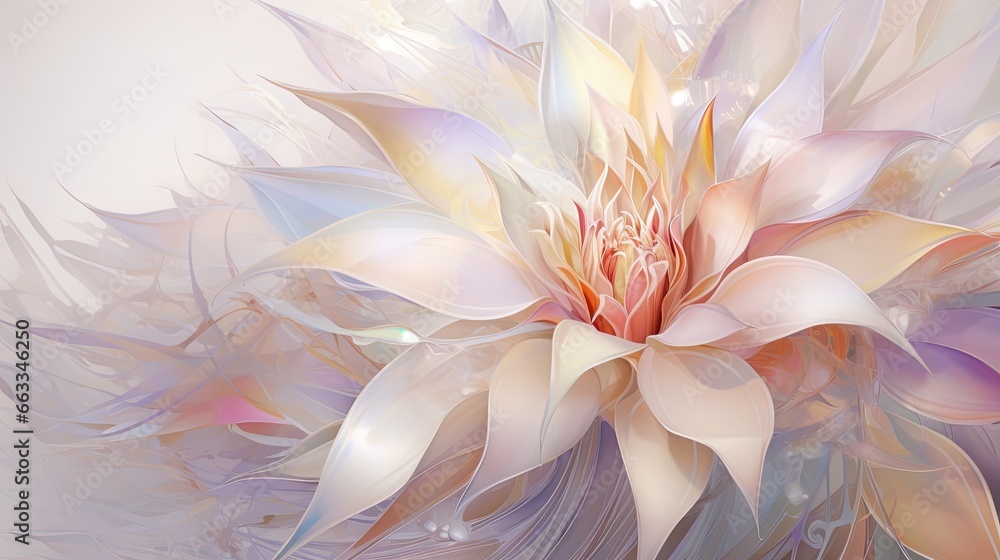 a large flower with a lot of leaves in it's center. generative ai a large flower with a lot of leaves in it's center. generative ai