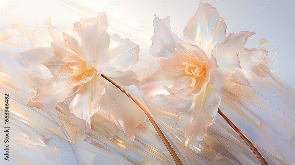  a close up of a bunch of flowers on a white background.  generative ai