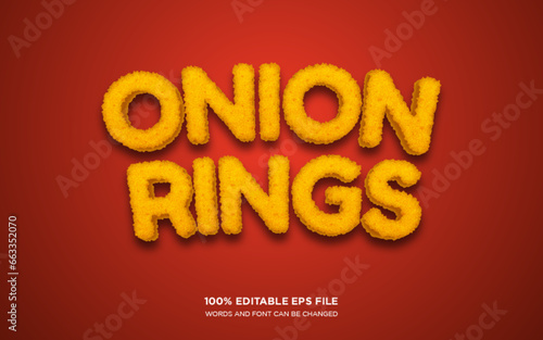 Onion Ring 3D editable text style effect