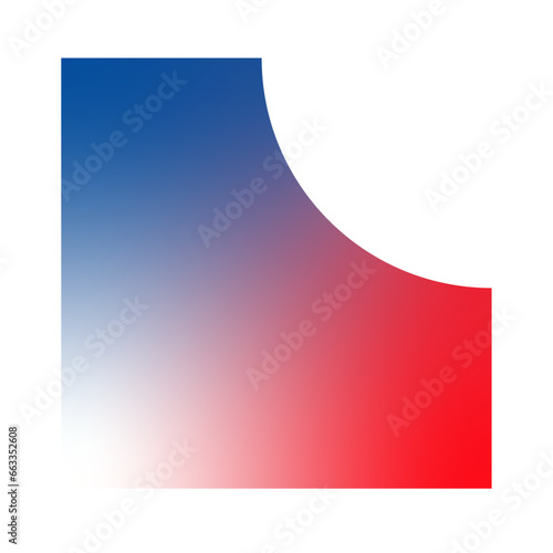 Forme abstraite aux couleurs de la France