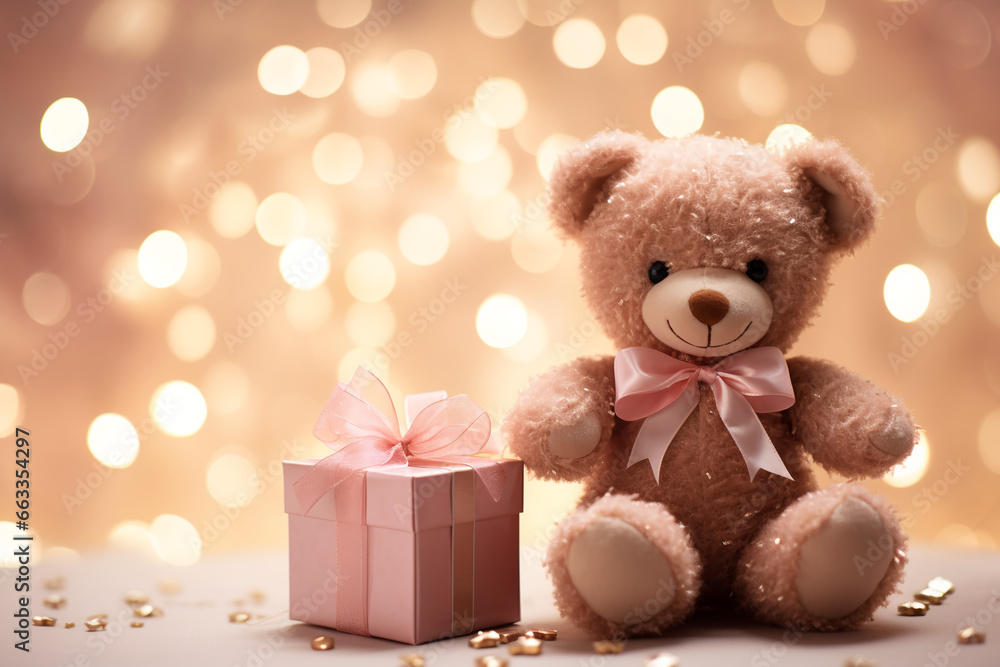 Christmas card: Teddy bear Christmas card: Teddy bear