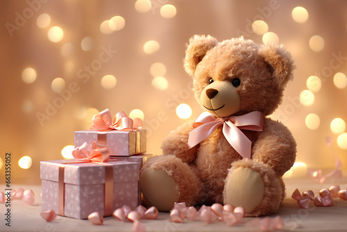 Christmas card: Teddy bear