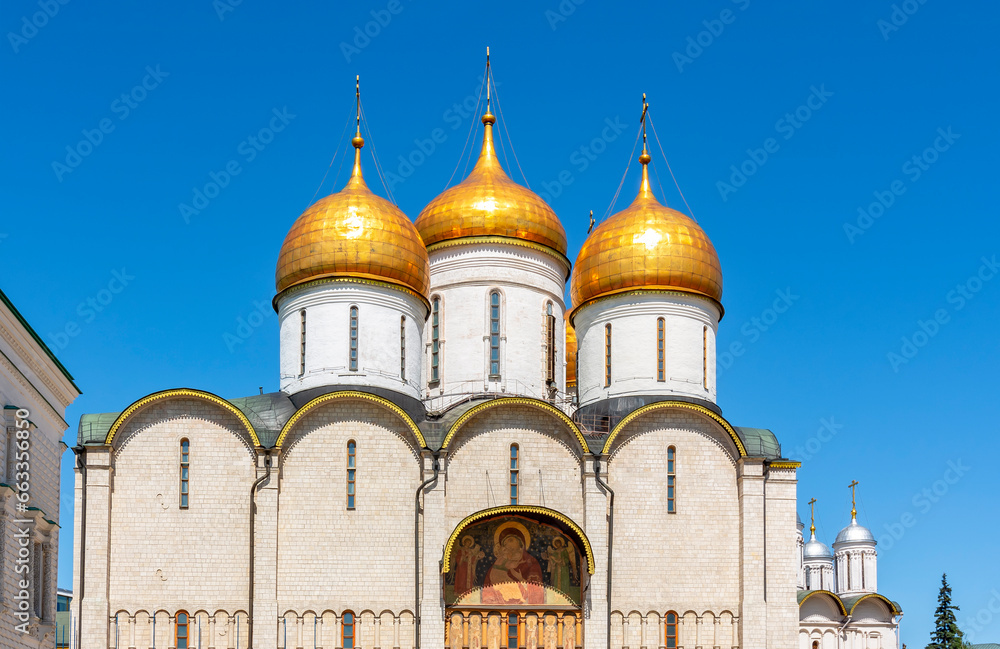 Cathedral of the Dormition (Uspensky Sobor) or Assumption Cathedral of Moscow Kremlin, Russia