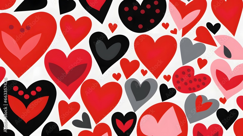 Hearts illustration background wallpaper design, love heart, valentines day card Hearts illustration background wallpaper design, love heart, valentines day card