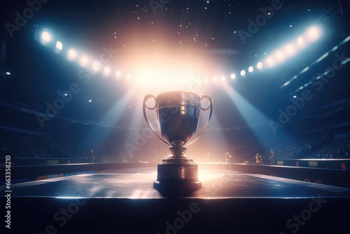 eye catching golden trophy cup photography a tournament award