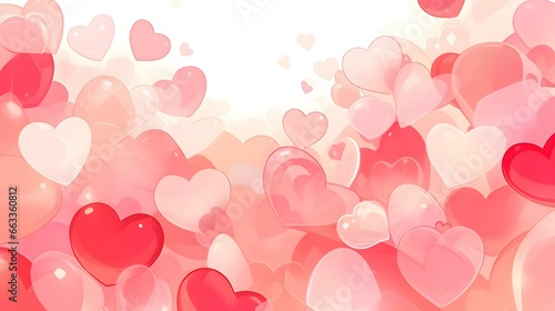 Hearts illustration background wallpaper design, love heart, valentines day card