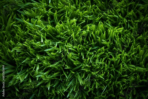Faux green grass creates a versatile backdrop for textures and designs