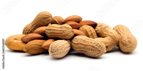 Wallpaper Mural pile of nuts on white background. generative AI Torontodigital.ca