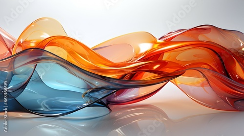 simplistic wave 3d fluid colorful background photo
