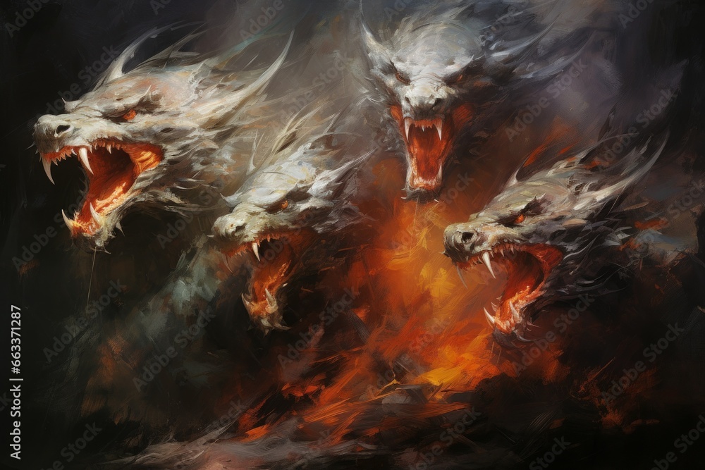 Fire-breathing drakes, smaller relatives of dragons, with fierce ...