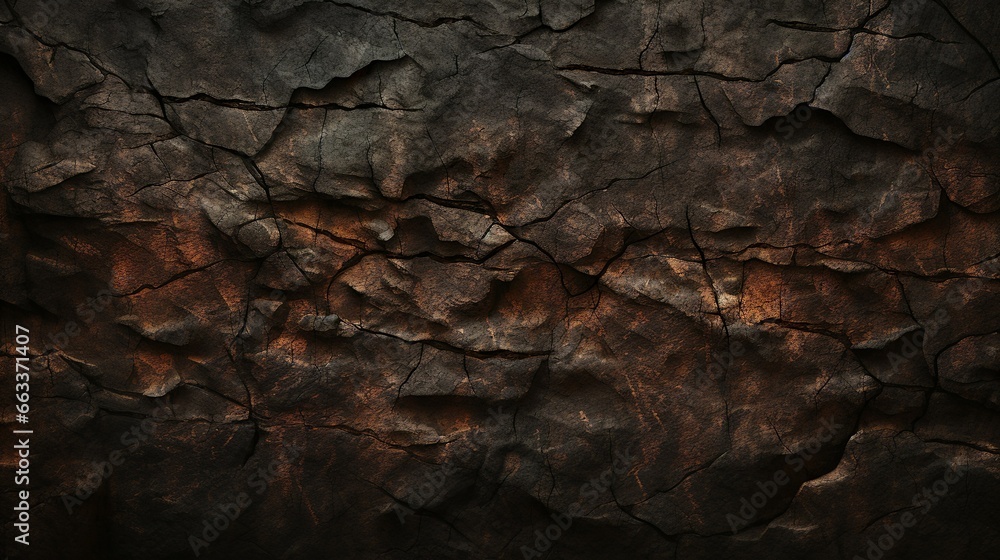 Dark ancient prehistoric soil under the ground texture background wallpaper - obrazy, fototapety, plakaty 