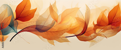 Autumn Abstract background with organic lines and textures on a white background. Abstract floral organic wallpaper background illustration. Autumn floral detail and texture. 