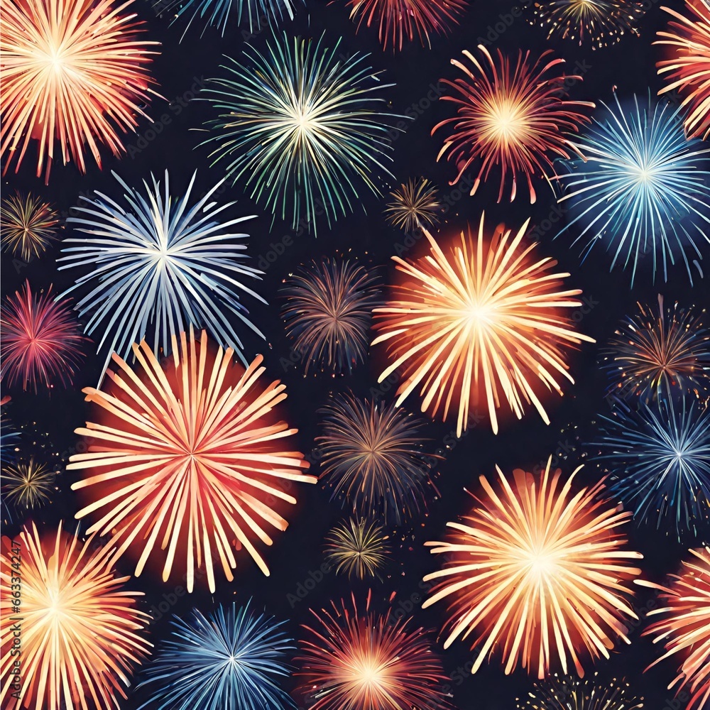 Naklejka premium Fireworks 