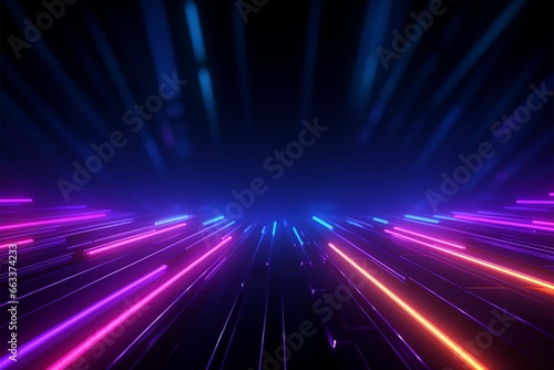Laser like neon brilliance in a captivating, abstract background design
