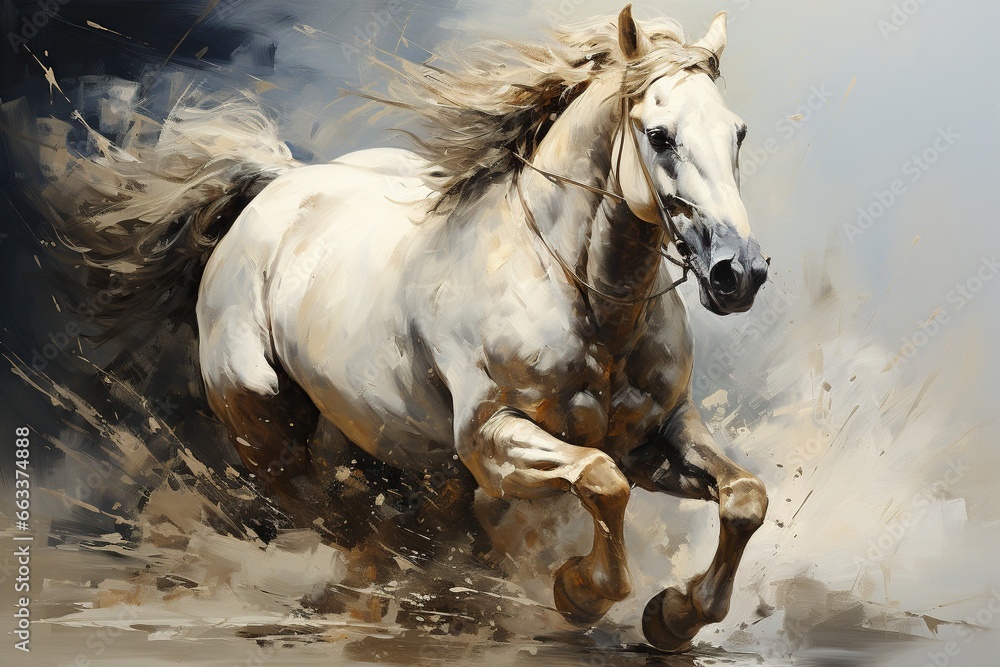 horse in snow horse in snow