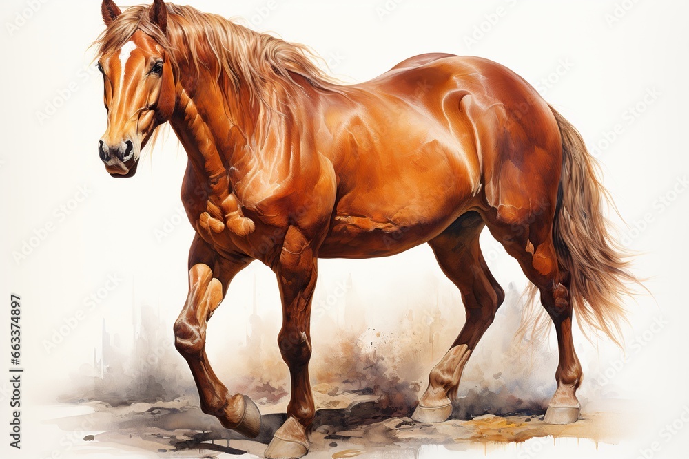 Obraz premium horse in the snow