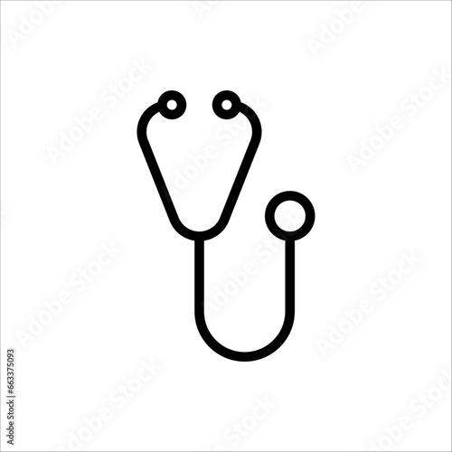 Stethoscope icon symbol for your web site design Stethoscope icon logo, app, UI. isolated on white background