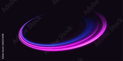 Futuristic dynamic motion technology. Blue and green speed abstract technology background. Neon color glowing lines background, high-speed light trails effect. 