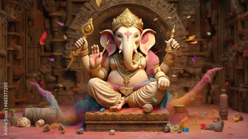 Happy Ganesh Chaturthi, Generative ai. © Janvi