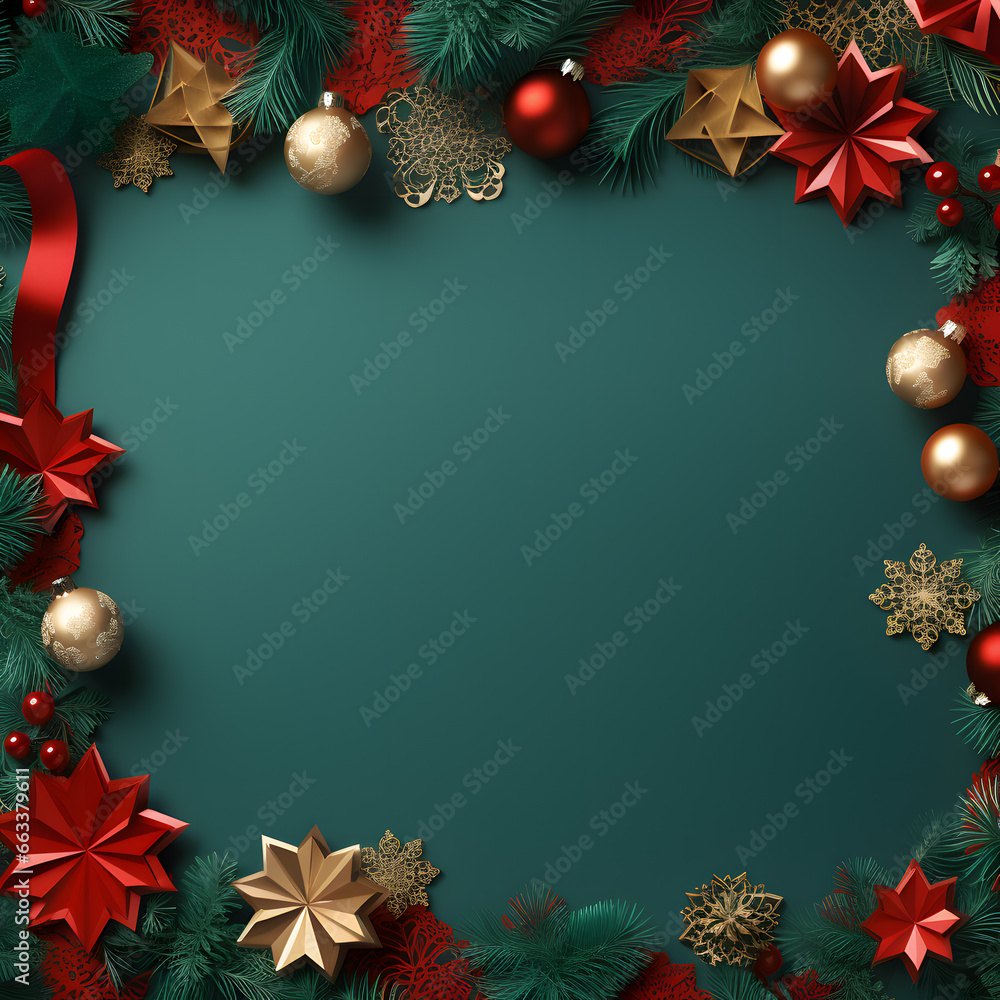 Christmas ans New Year seasonal social media background design in