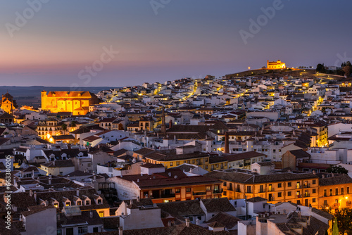 Antequera townscape at evening, Andalusia, Spain