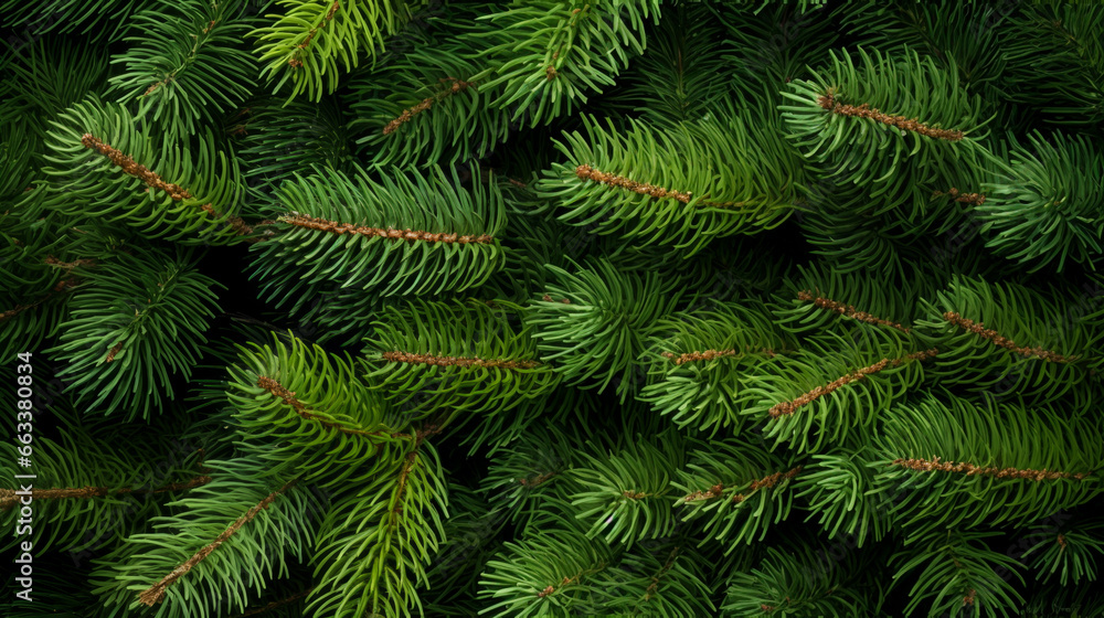 Pine, Christmas tree branches. New Year background. Top view