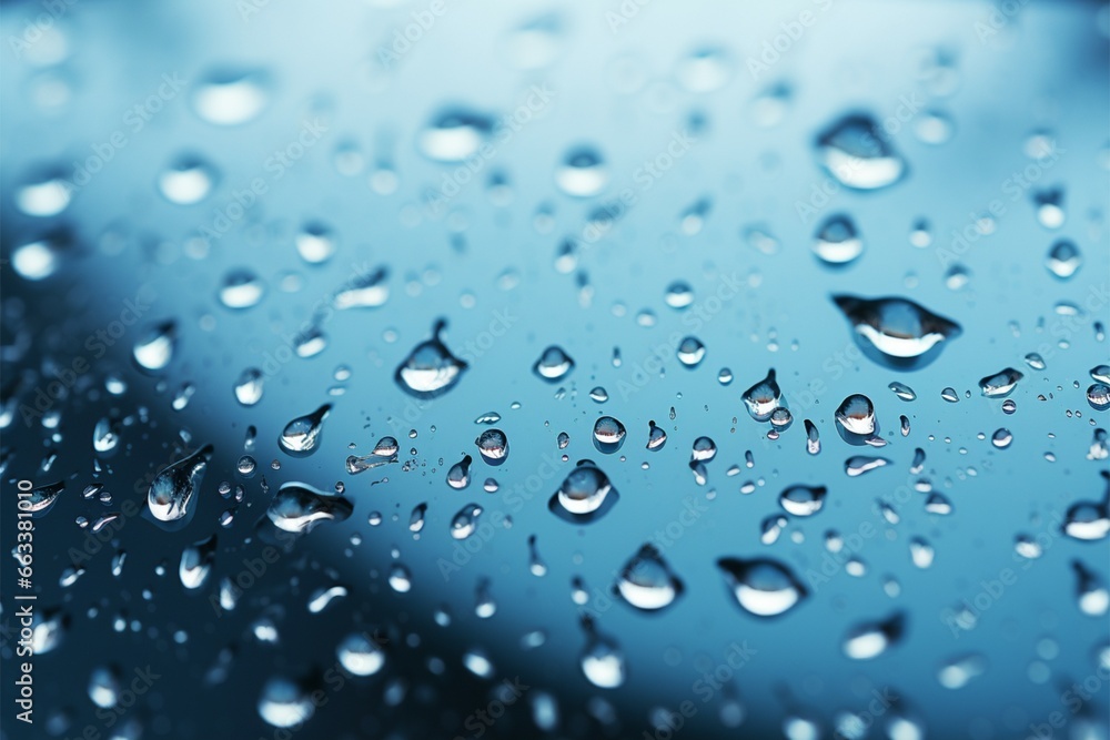 custom made wallpaper toronto digitalNatures contrast Raindrops on glass, blue sky and gloomy weather