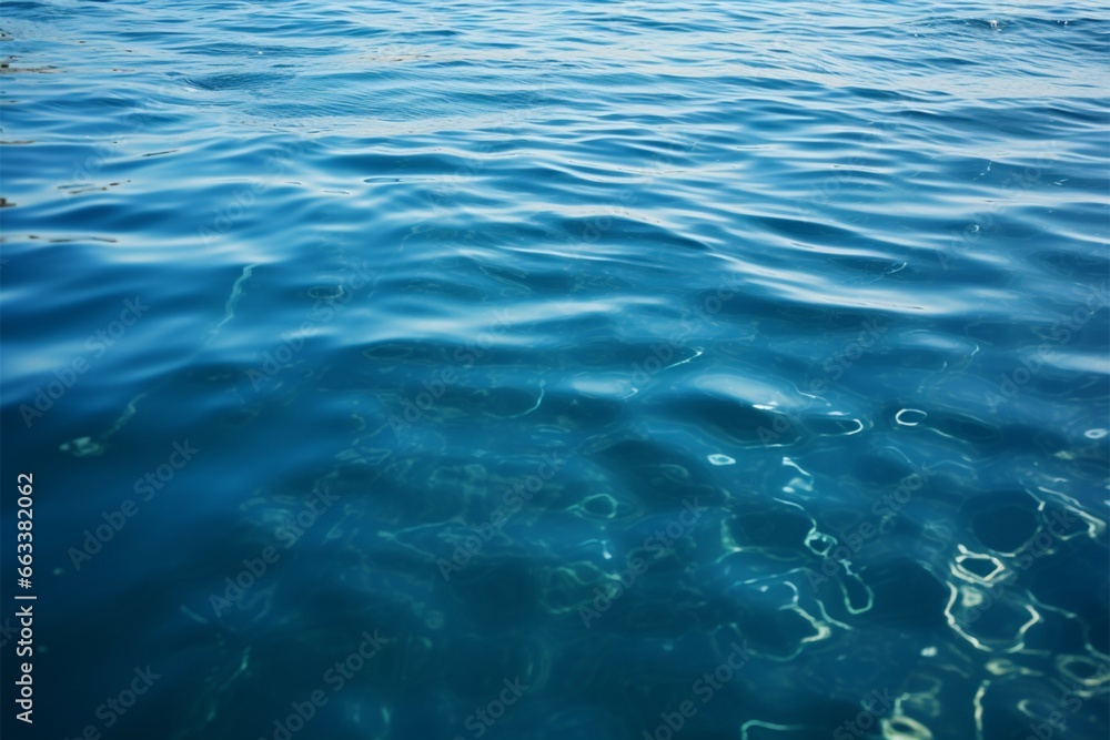 Oceanic allure Low angle view of blue water with gentle ripples