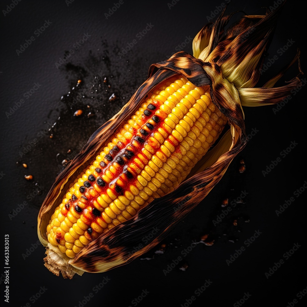 Grillowana kukurydza - obrazy, fototapety, plakaty 
