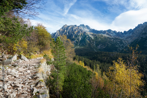 Panorama of the High Tatras (Tatry) in Slovakia. A road leading to a range of rocky, high mountains. Perfect photo for wallpaper © marekfromrzeszow