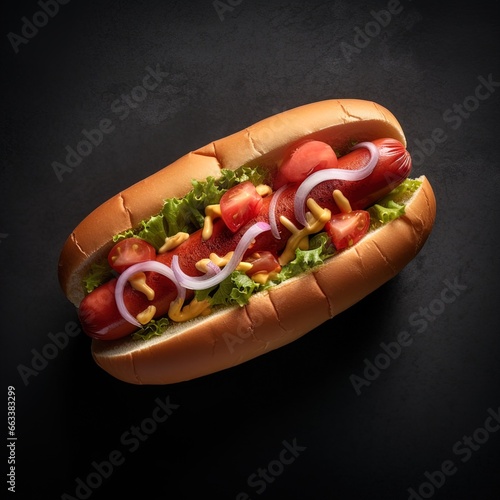 Hot dog z dodatkami