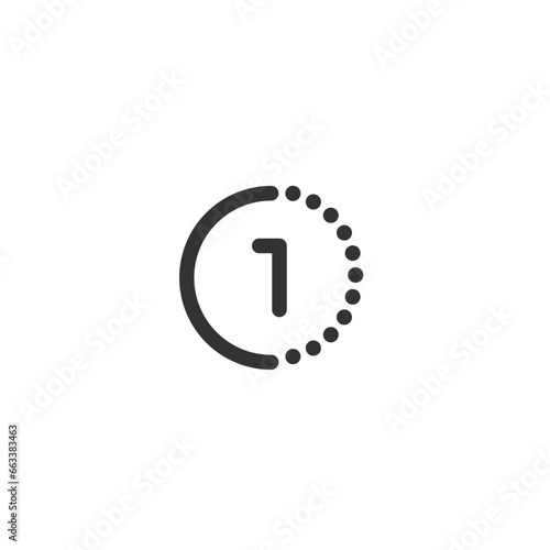 View once icon. Media symbol modern, simple, vector, icon for website design, mobile app, ui. Vector Illustration