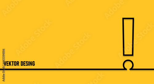 Exclamation mark symbol. Vector illustration