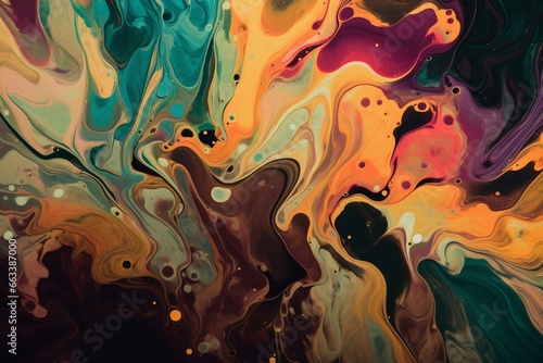 Vibrant, dynamic wallpaper with an artistic and abstract design. Generative AI